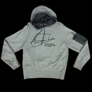 Nike Sportswear NSW Block Futura Pullover Hoodie Gray